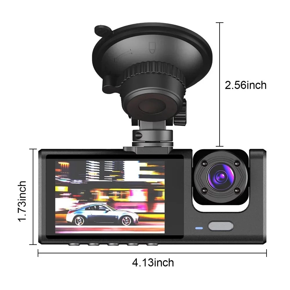 Video Cameras HD in Motion ALLTIMES Cable Cam Car Loop Screen, Detection, Recorder, Recording, Car and IPS Dash Front Charger with 2" 1 G-Sensor, 1080HD Interior Display 3 Rear