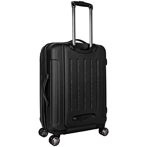 Cole Reaction Expandable Hardside Lightweight inch 8-Wheel Spinner Black, 24” Luggage, Renegade Kenneth Checked-Size