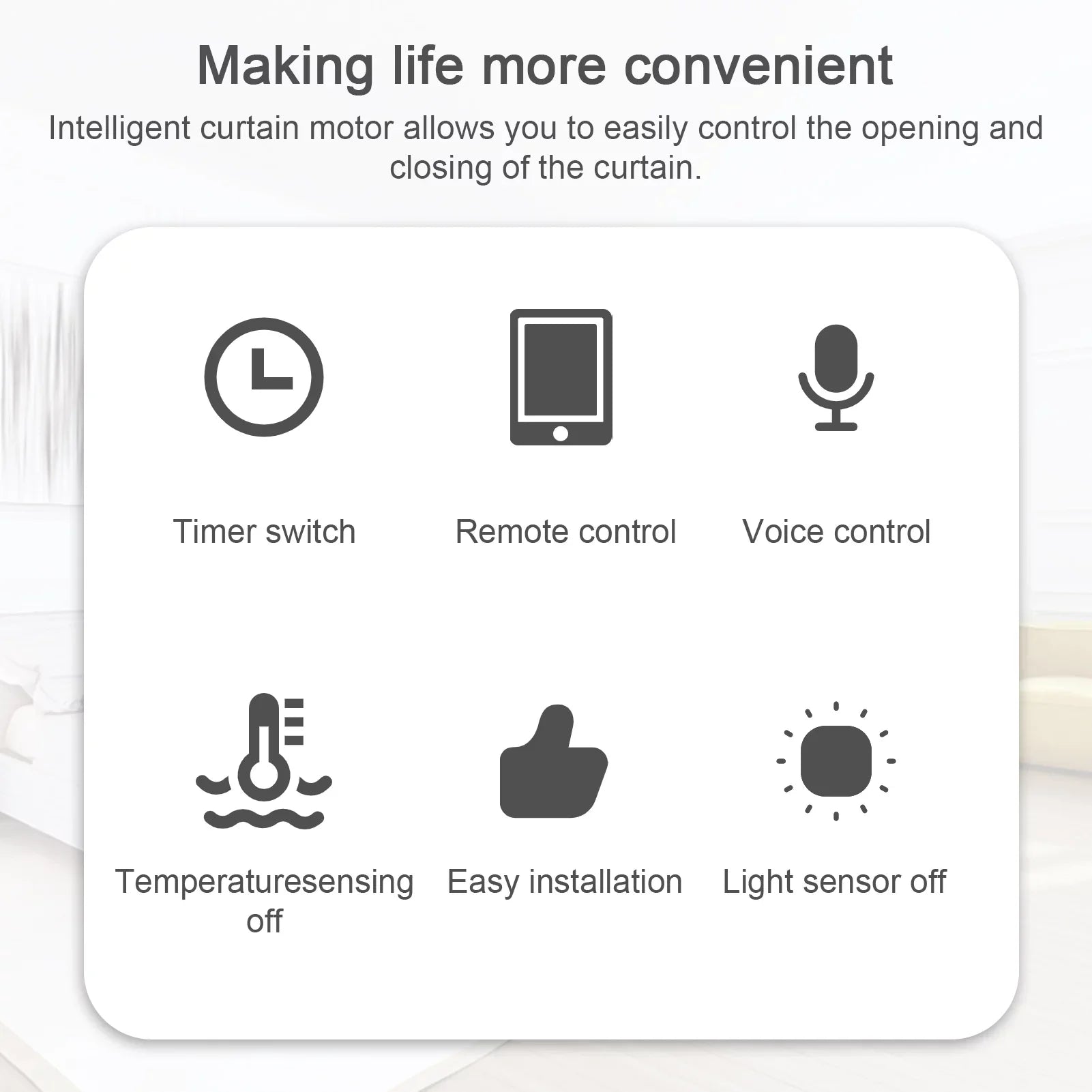 Support Robot Curtain Motor Intelligent for Home Compatible Setup WiFi Rod Control APP Walmeck Remote Opener No Curtain Wiring Electric Timer with & Sensing Automatic Gateways with Roman