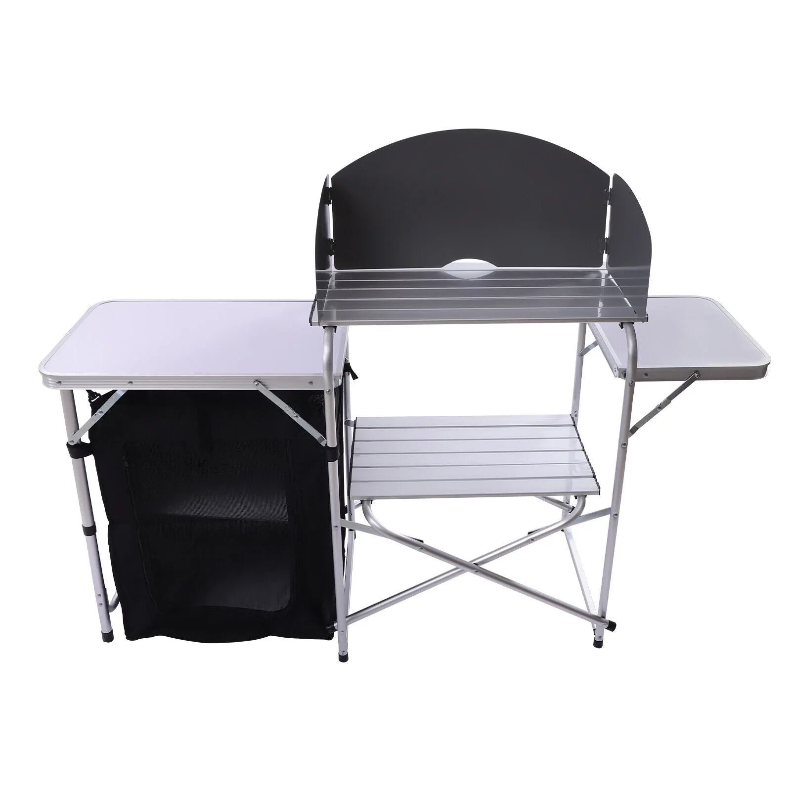 DENEST Windscreen Kitchen Folding Table Detachable Outdoor Camping Table Cooking with