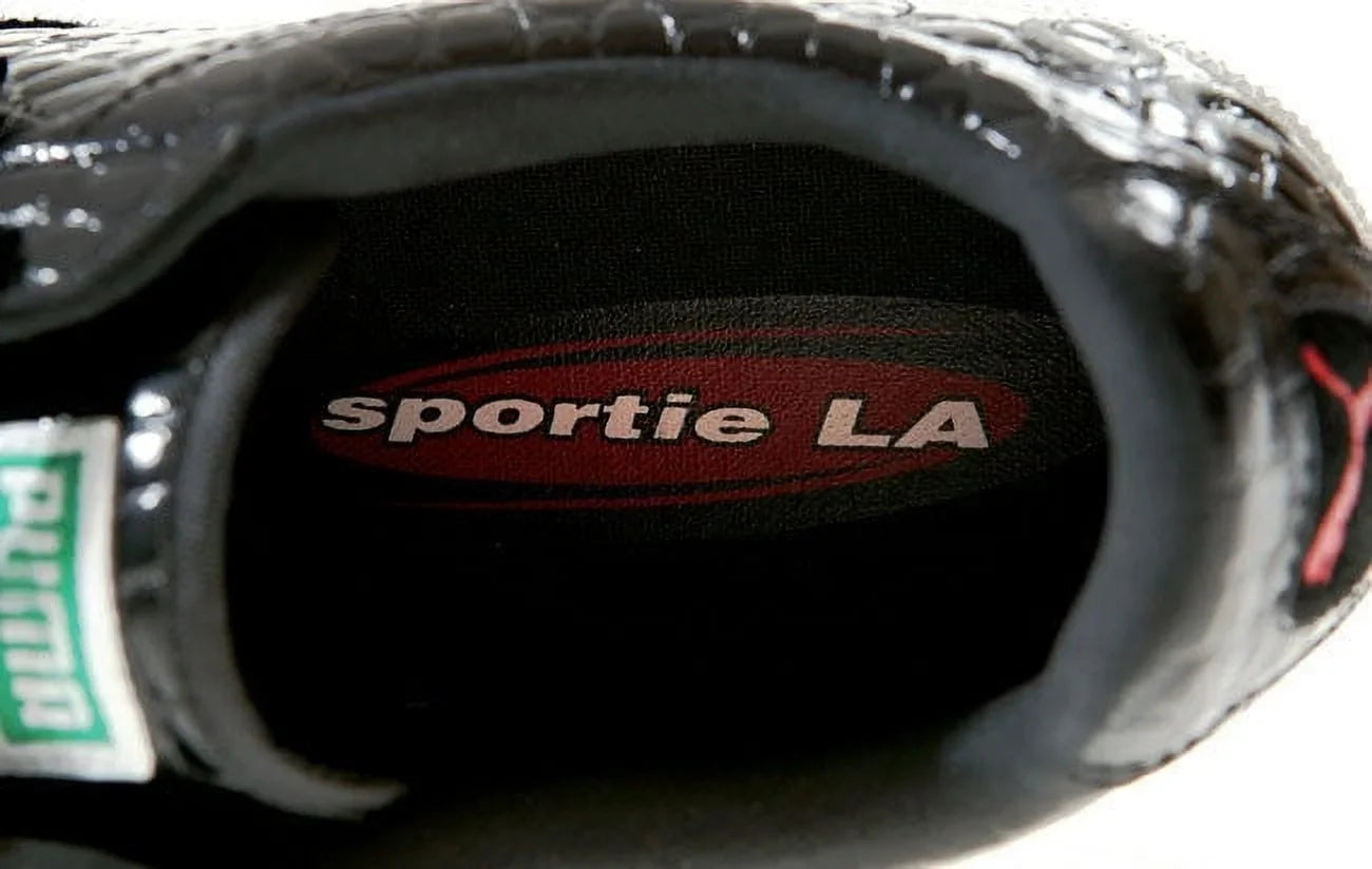 NEW SKIN SPORTIE 7 UNISEX / PUMA LA. SHOES MEN CROCODILE 5.5 WOMEN MATCH BLACK
