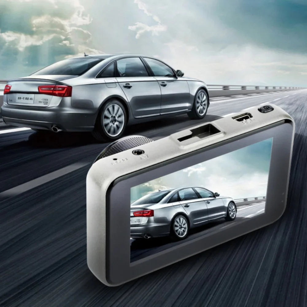 1080P recorder Driving car video DVR dual recording vision inch view rear HD 3 night recorder