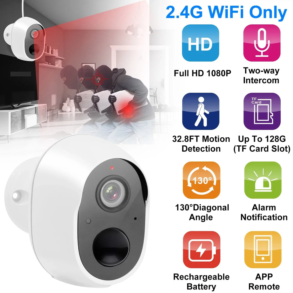 Camera 1080P Audio Surveillance Camera iNova FHD Security IP IP65 Two-Way Waterproof WiFi