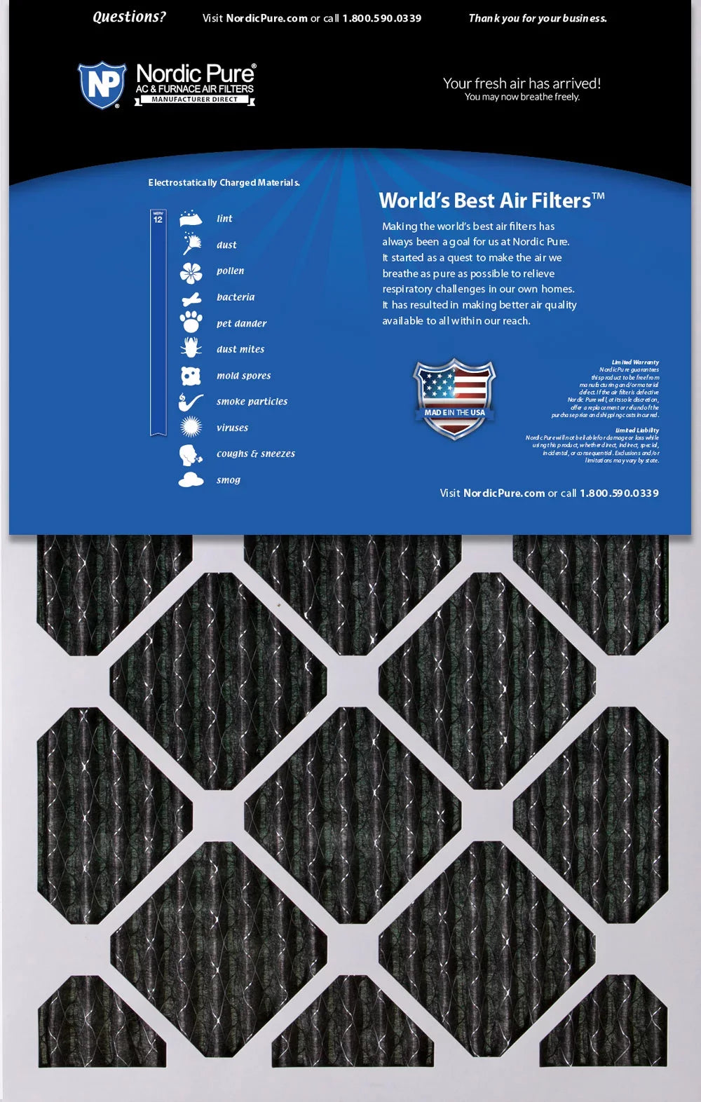 Air Filters 12 Pack Furnace Pleated Carbon 15x20x1 12 MERV Plus (14_1/2x19_1/2)