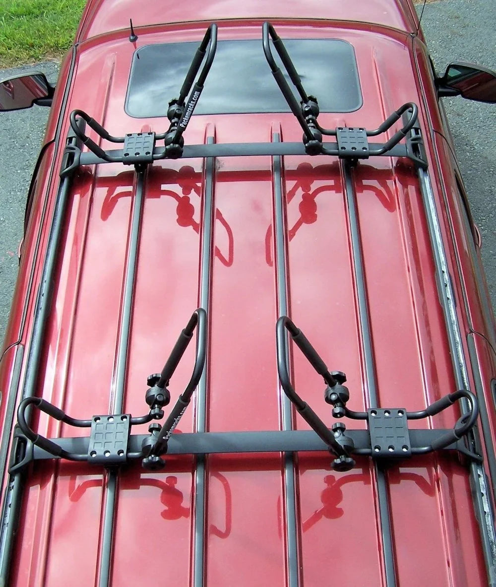 Folding J-style Stainless 2 Roof Kayak Pack'em Mounted Racks - Steel Sets Rack by Rack Carrier