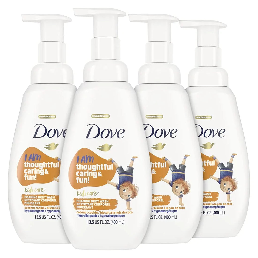 Skin Foaming Kids Coconut For Of Body Pack Oz, Sulfate-Free 4. Fl Cookie Care, Wash 13.5 Dove