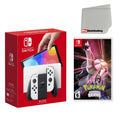 White Pokemon Nintendo Cloth with Shining Pearl Screen Switch Console OLED Cleaning and