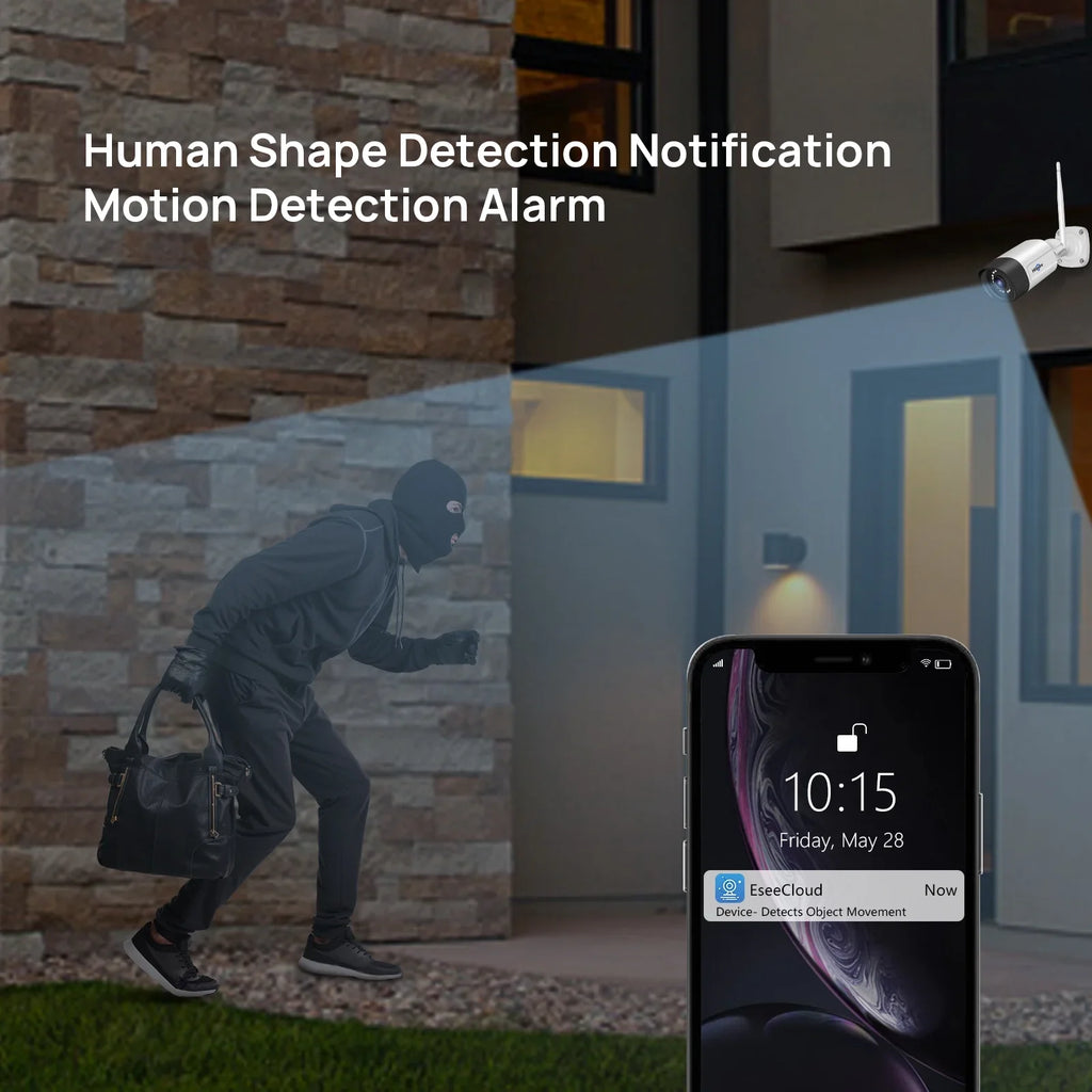 Hard 3MP Audio,IP66 Vision,Motion Waterproof,64ft Hiseeu Wireless System 8Pcs Cameras WiFi Wireless 3TB Security Security Home System Night IR WiFi 2-Way Drive, Security Detect Camera with with