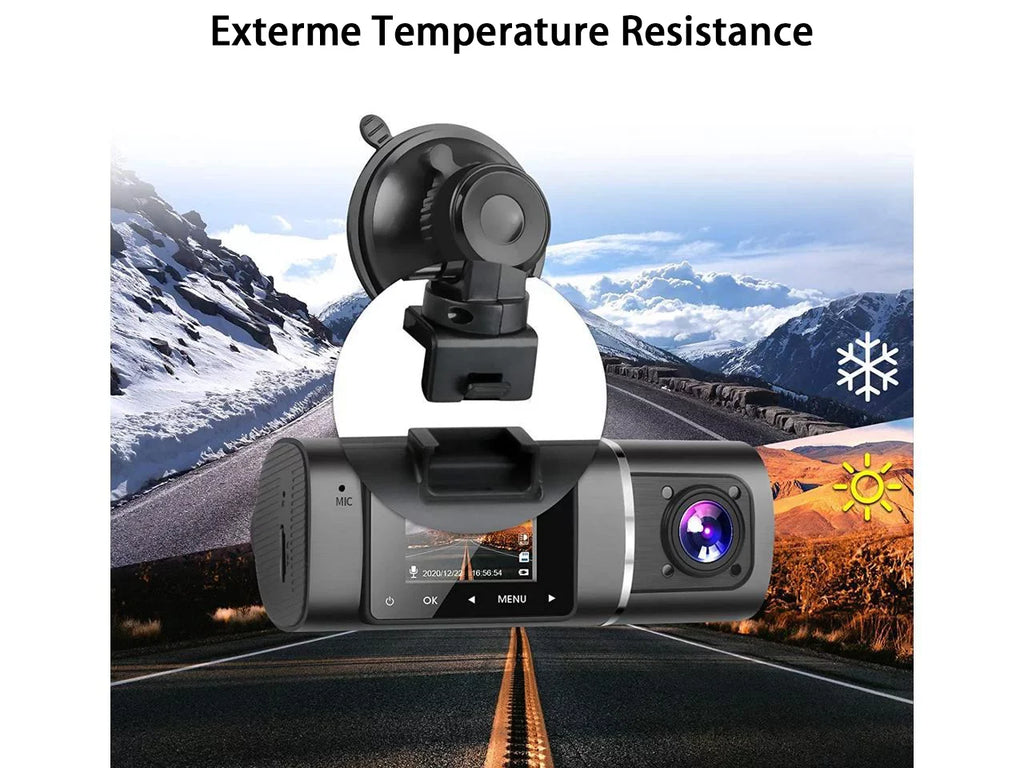 Car G-Sensor FHD WDR Taxi Recording Front Hardwire Cam Driving Dash Vision Camera Rideshare Dual 1080p+1080p Recorder Infrared Loop Night Inside Kit Cabin for Included with