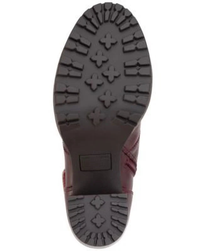 Padded SUN Block Octavia Up Hiking Lug Toe Burgundy Lace 8 Zip-Up Sole Heel Cuff Cushioned Boots M Womens Round STONE