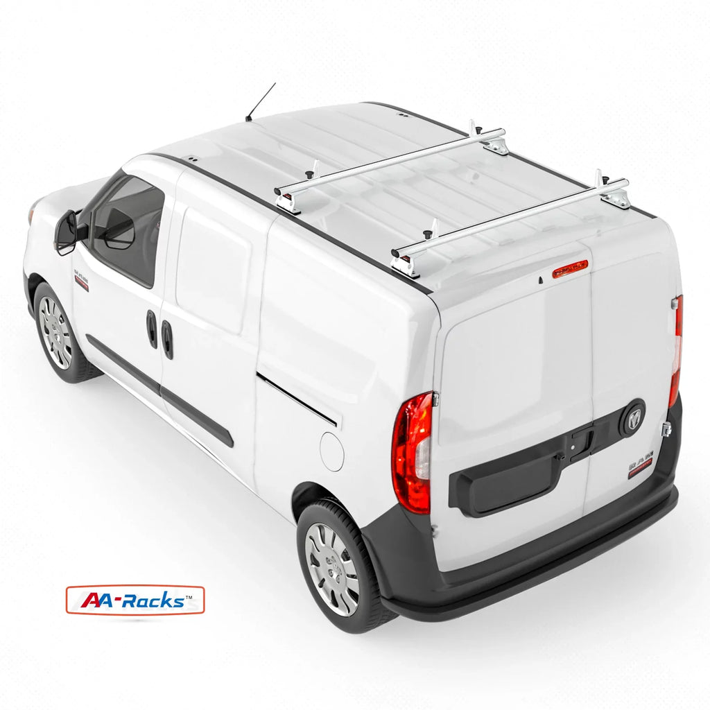 ProMaster City Ladder Roof AX312-PR White Bar AA-Racks Rack System Van (50") 2 w/ 2015-On RAM Model Aluminum Stopper