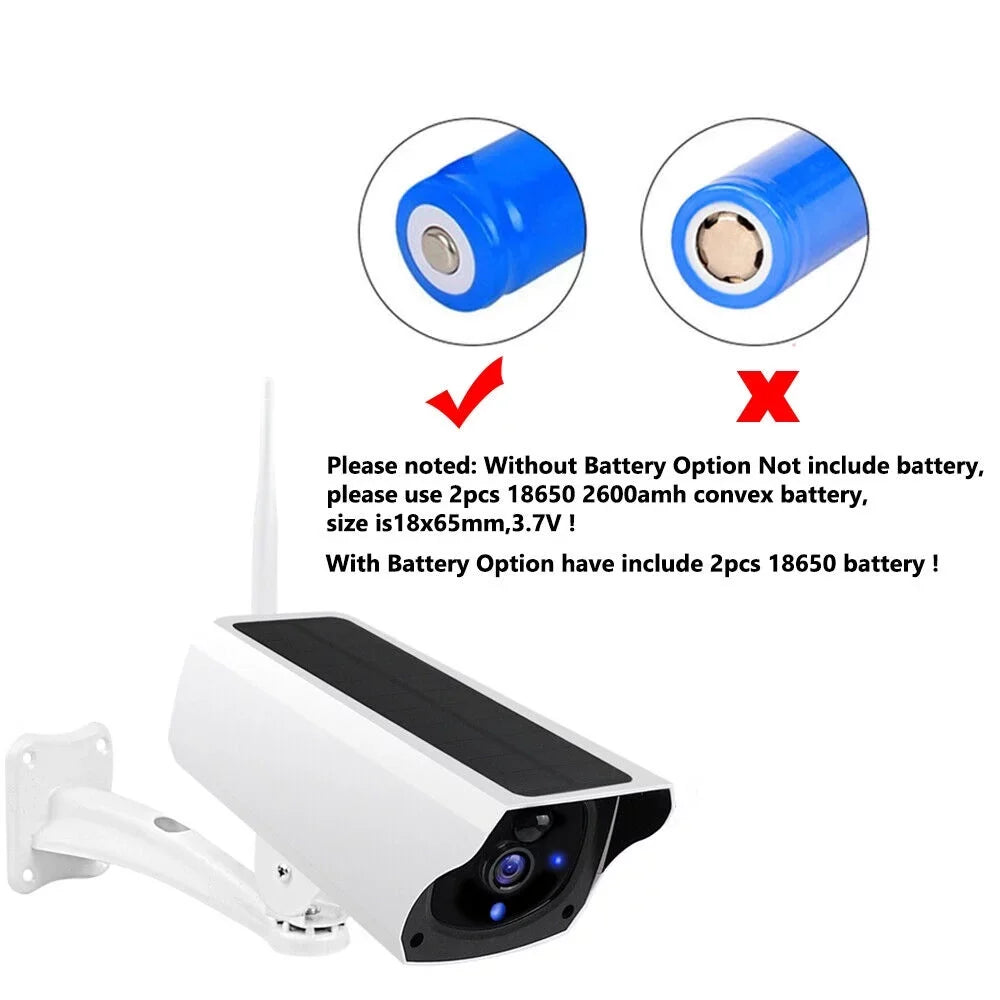 IP 1080P Surveillance Cameras, WiFi Camera, Camera Video Motion Powered, Wireless Solar Rechargeable Outdoor Waterproof, Security Energy Battery Powered Detection,