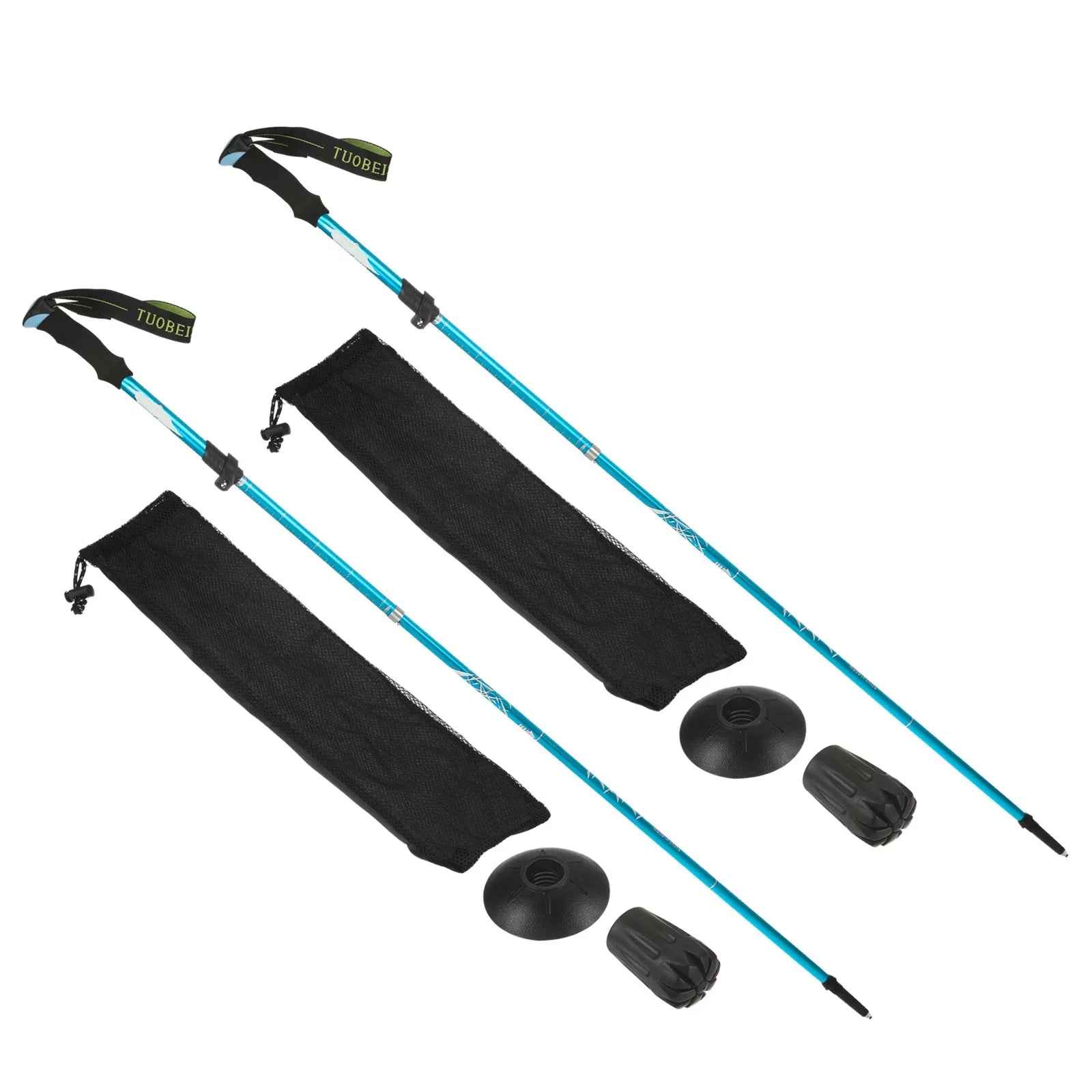 Inch Uxcell with 2 Pole Hiking Basket, Poles, 51 Blue Mud Trekking Collapsible Pack
