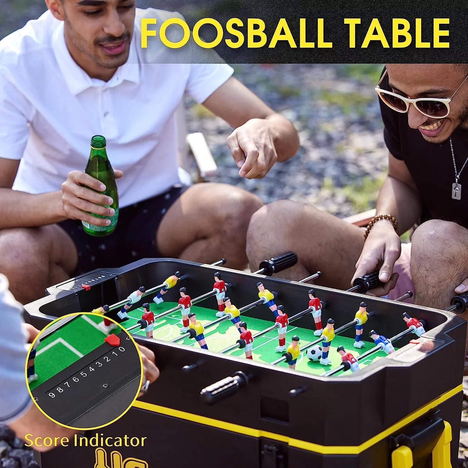 QT Family Black & Picnic, 65 Cooler Portable Ideal Hard Cooler Ice Outdoor Table, Barbecue, Wheels, Chest Red with Gathering Camping, with for - Foosball