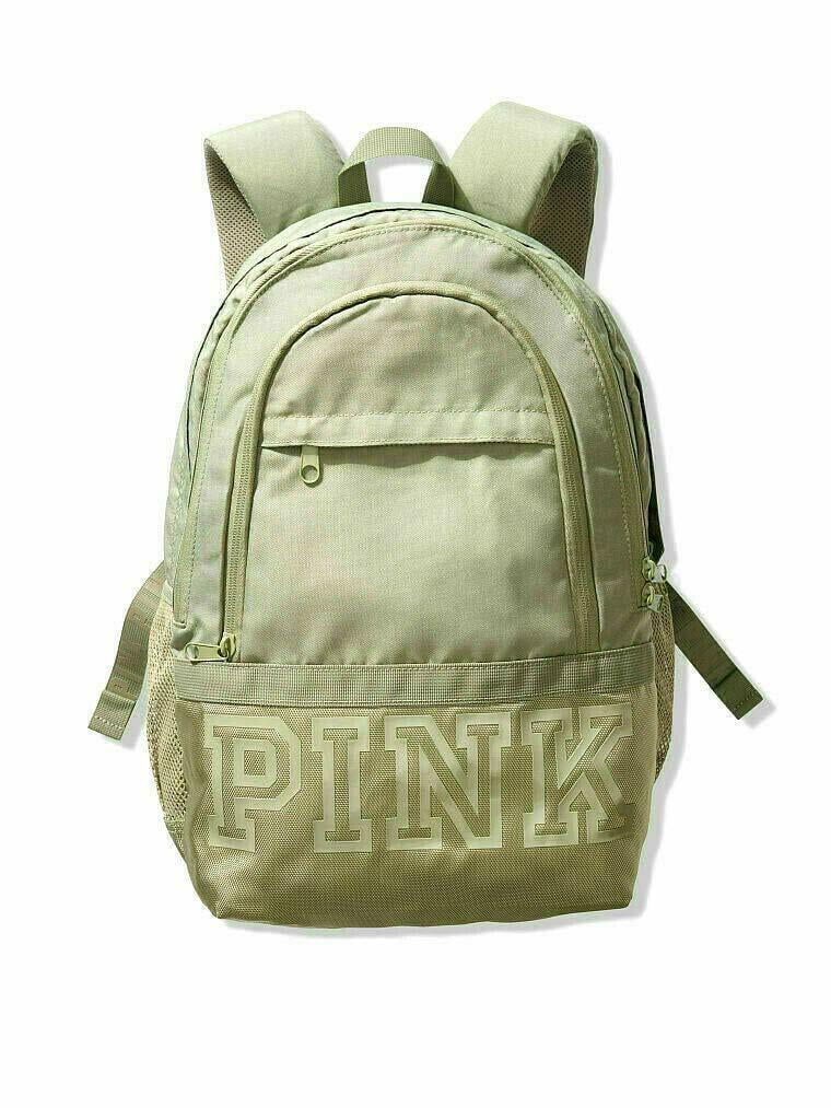 Book Shale Bag Pink Collegiate Backpack Victoria's School Secret Green New