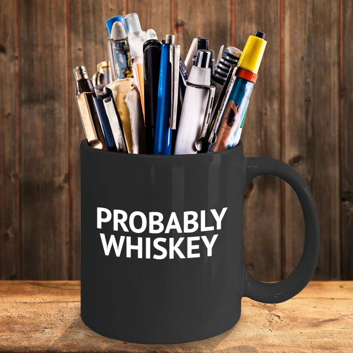 Coffee Alcohol Black Porcelain Mug- Addict Whiskey Oz Funny Coffee Lover Coffee Coffee Mug lover Mug, Probably 11 Whiskey Mug, Quotes Mug Whiskey,