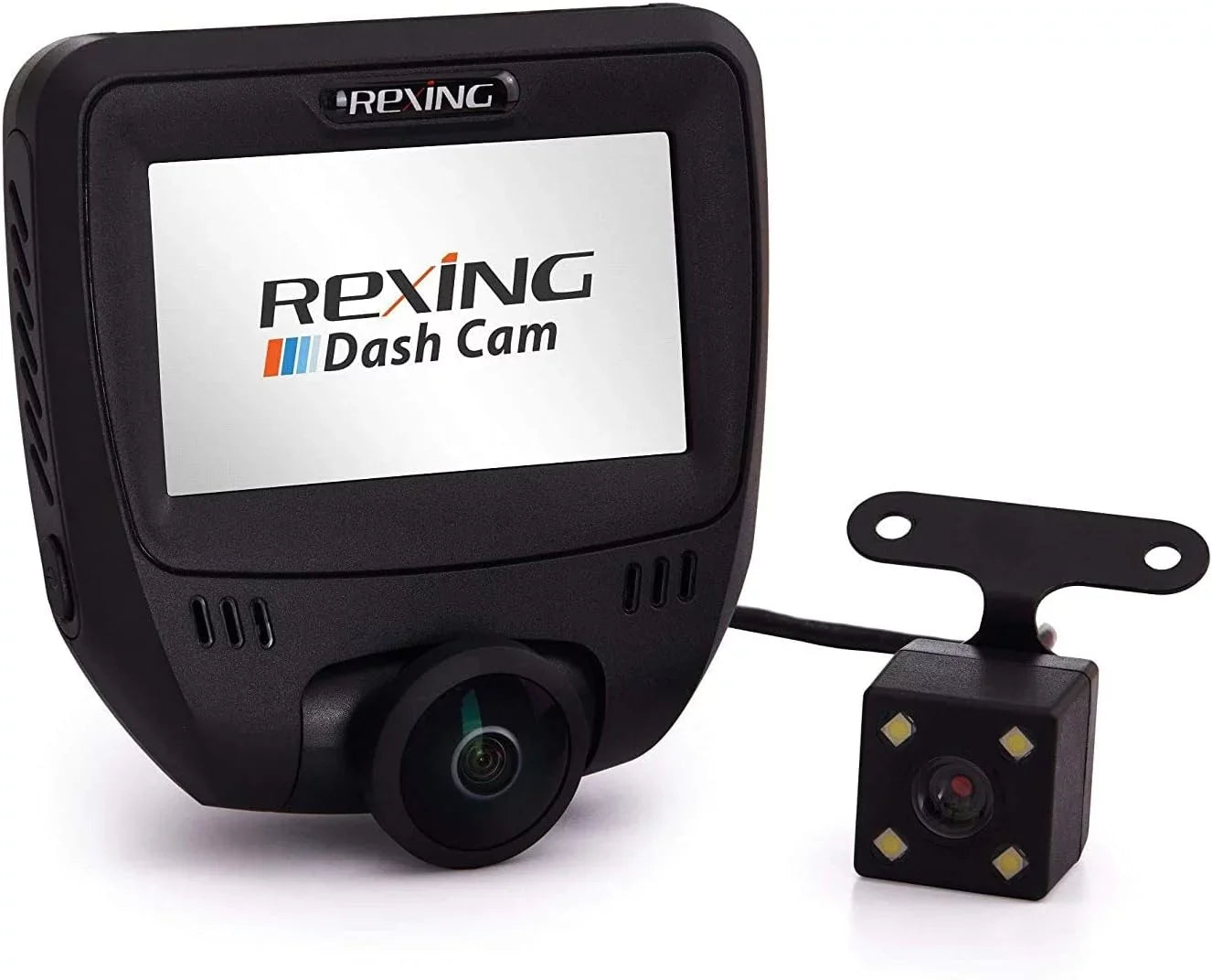 Rexing - Open V360 Box Degree Dual Angle Wide Dashboard Black 360 Channel Camera