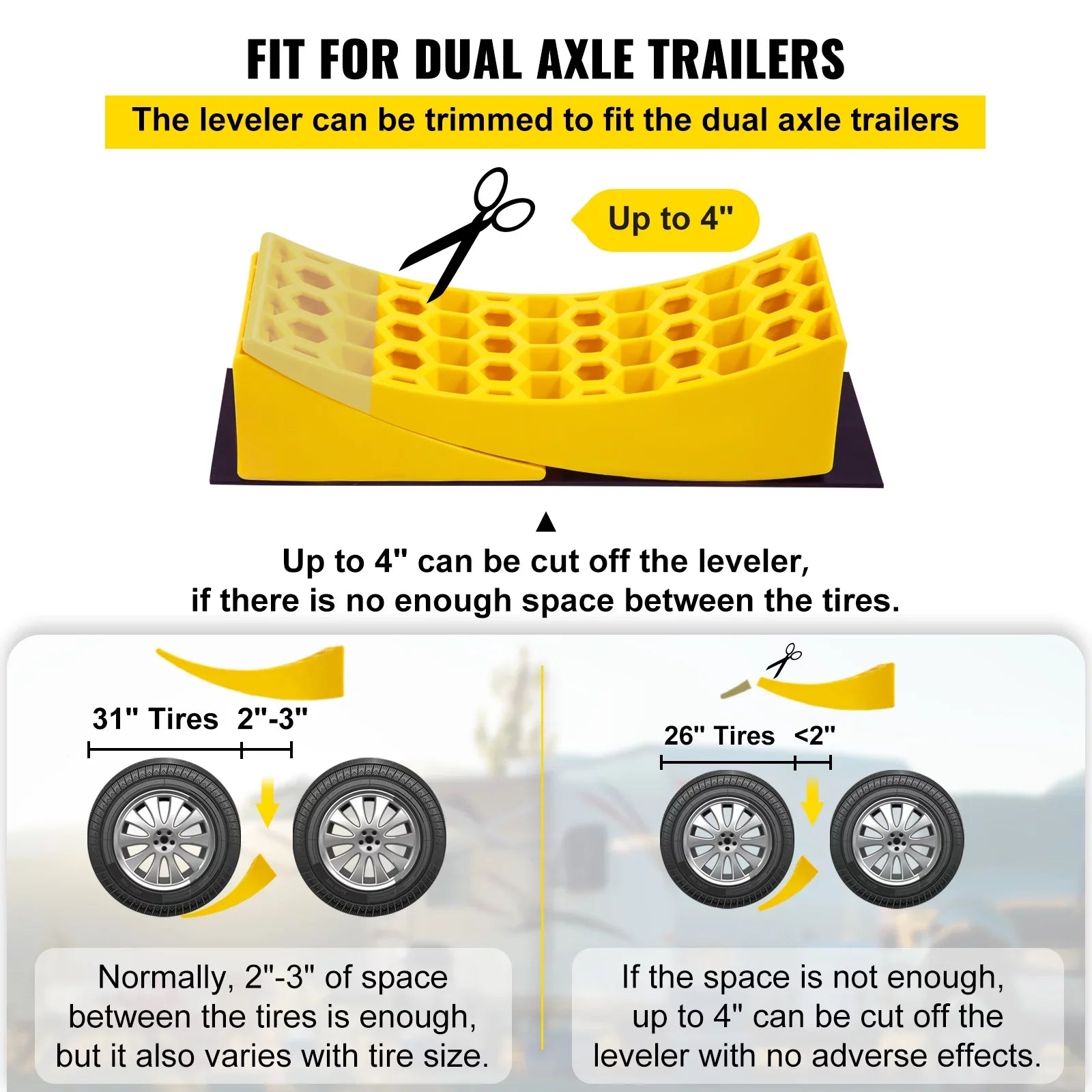 Camper for Camper 35000lbs Pack 2 Levelers Chocks Curved Leveling Leveler Trucks BENTISM Honeycomb Blocks Campers Trailers RV Vans