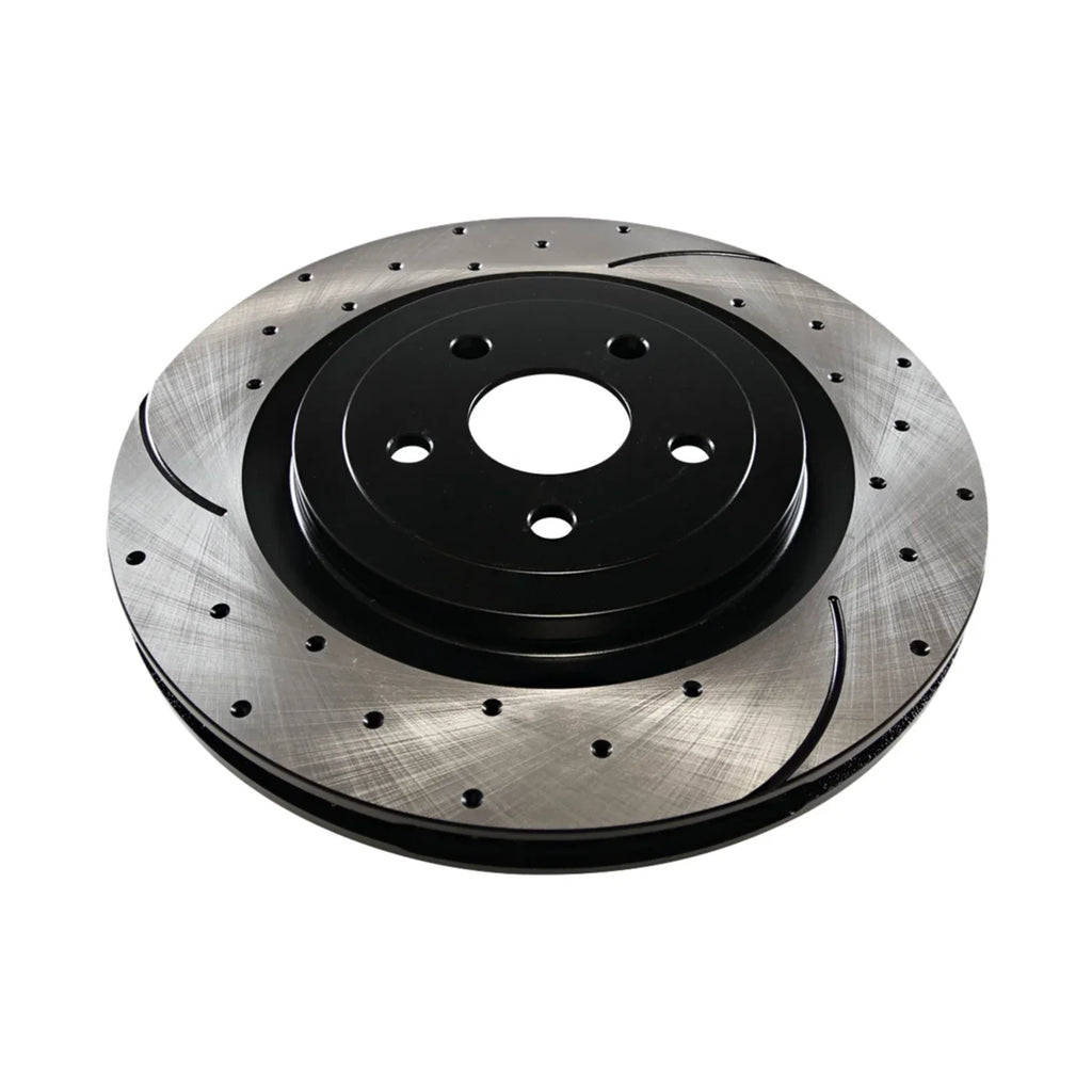 3.6L 200 of Black Set Avenger V6 PR63060LR AutoShack Drilled and 2014 for 2008-2009 Chrysler FWD Front Passenger 2013 2012 2 Replacement Slotted Caliber 2.4L Rotors Driver 2012-2014 Brake Side Dodge