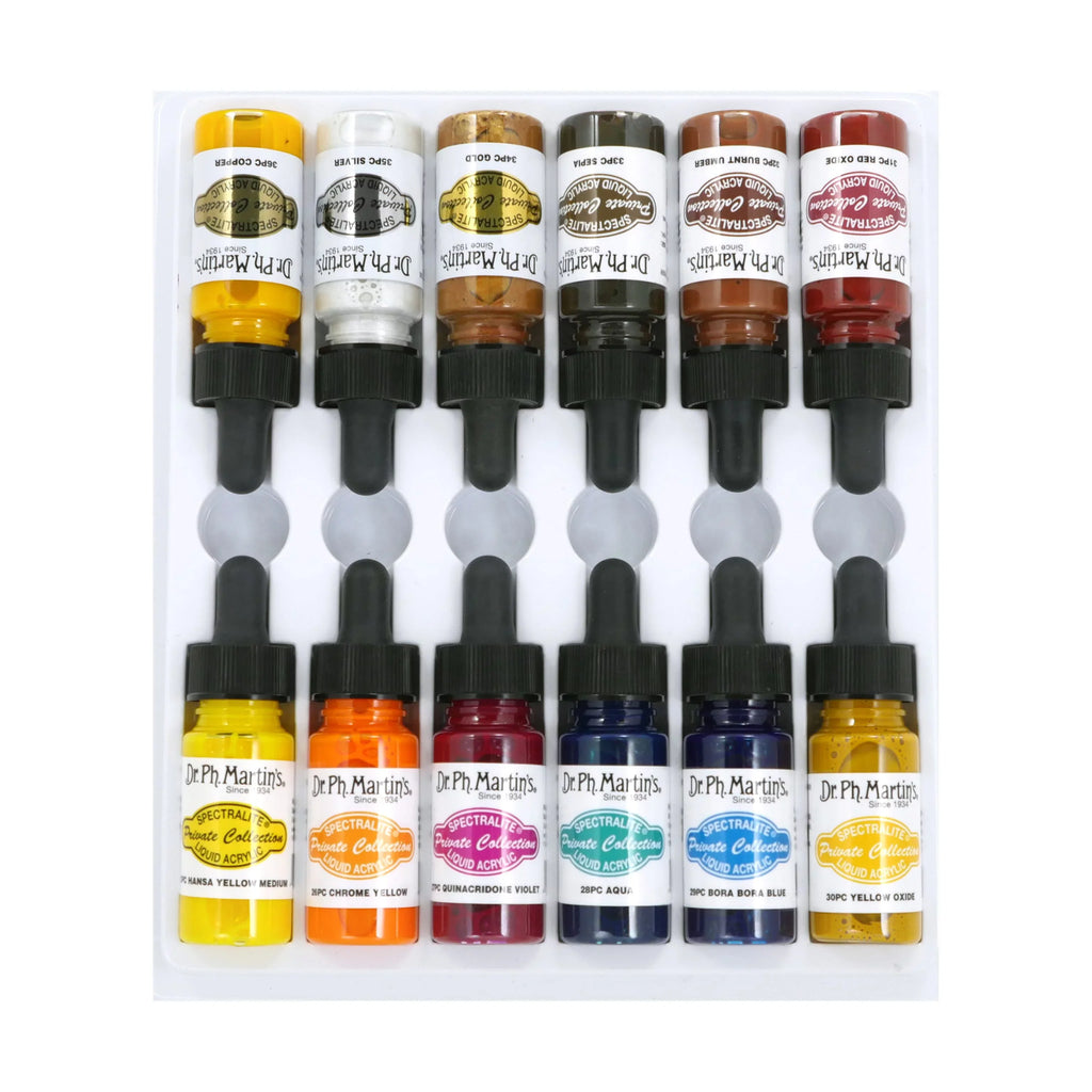 3) 0.5 of Spectralite Collection Acrylics, Martin's Ph. 12 Set oz, Dr. Private Liquid (Set