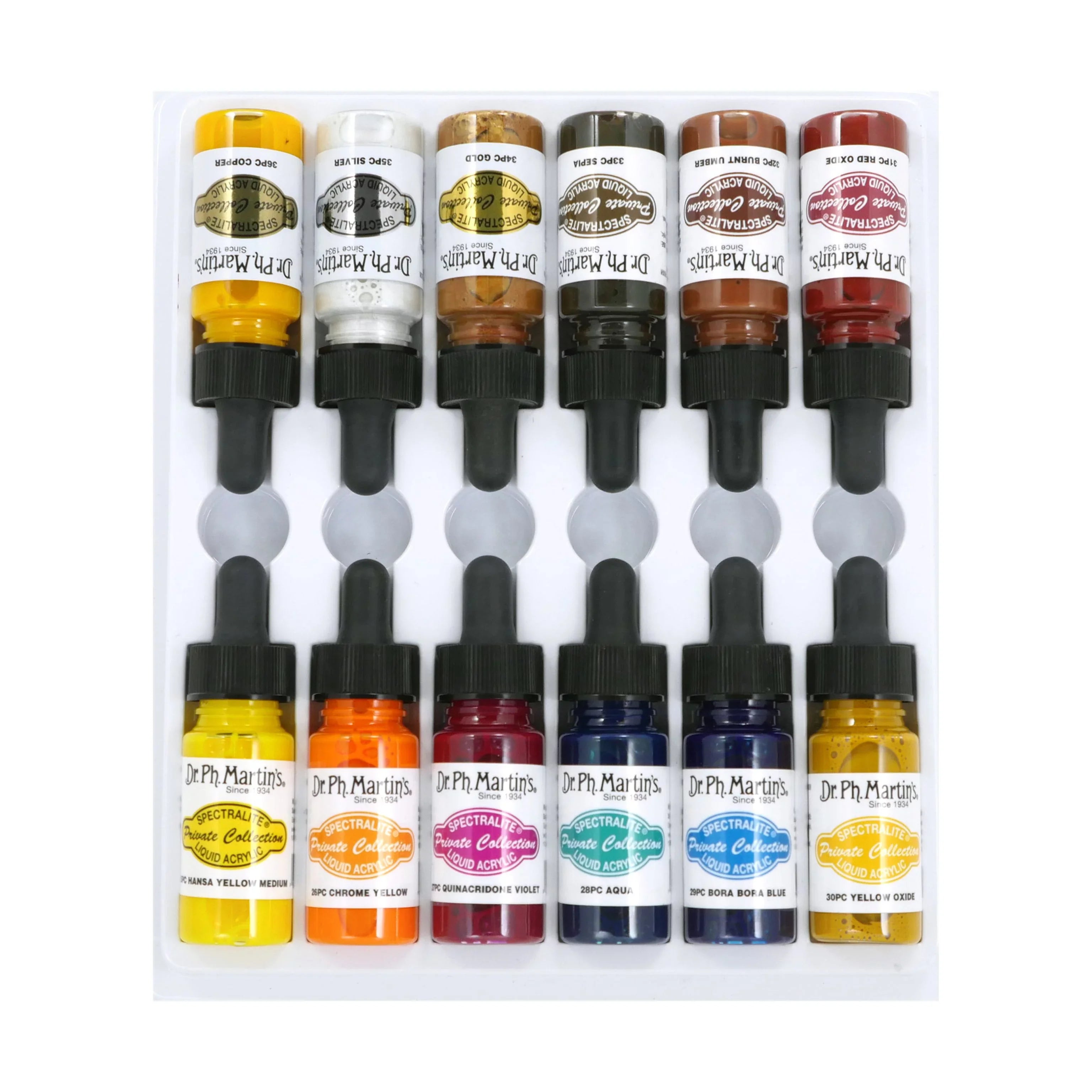 3) 0.5 of Spectralite Collection Acrylics, Martin's Ph. 12 Set oz, Dr. Private Liquid (Set