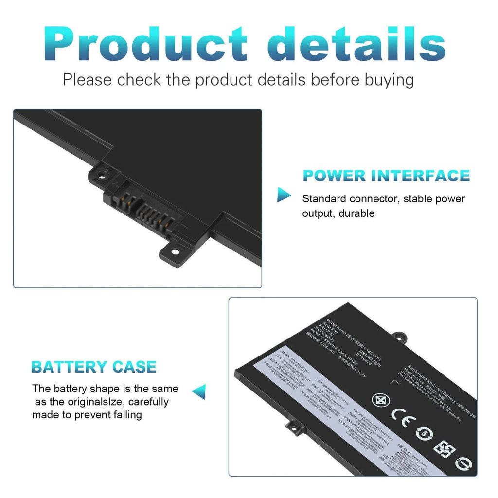 Lenovo 01AV479 Battery For ThinkPad SB10K97620 L17M3P72 01AV478 OEM T480S 57Wh