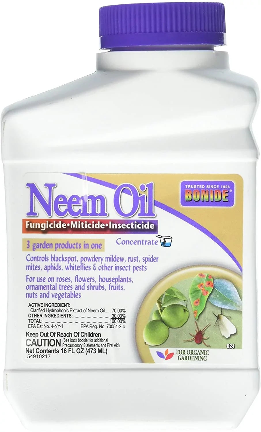 Insecticide Neem 16 Oil Concentrate Miticide fl. oz. Fungicide