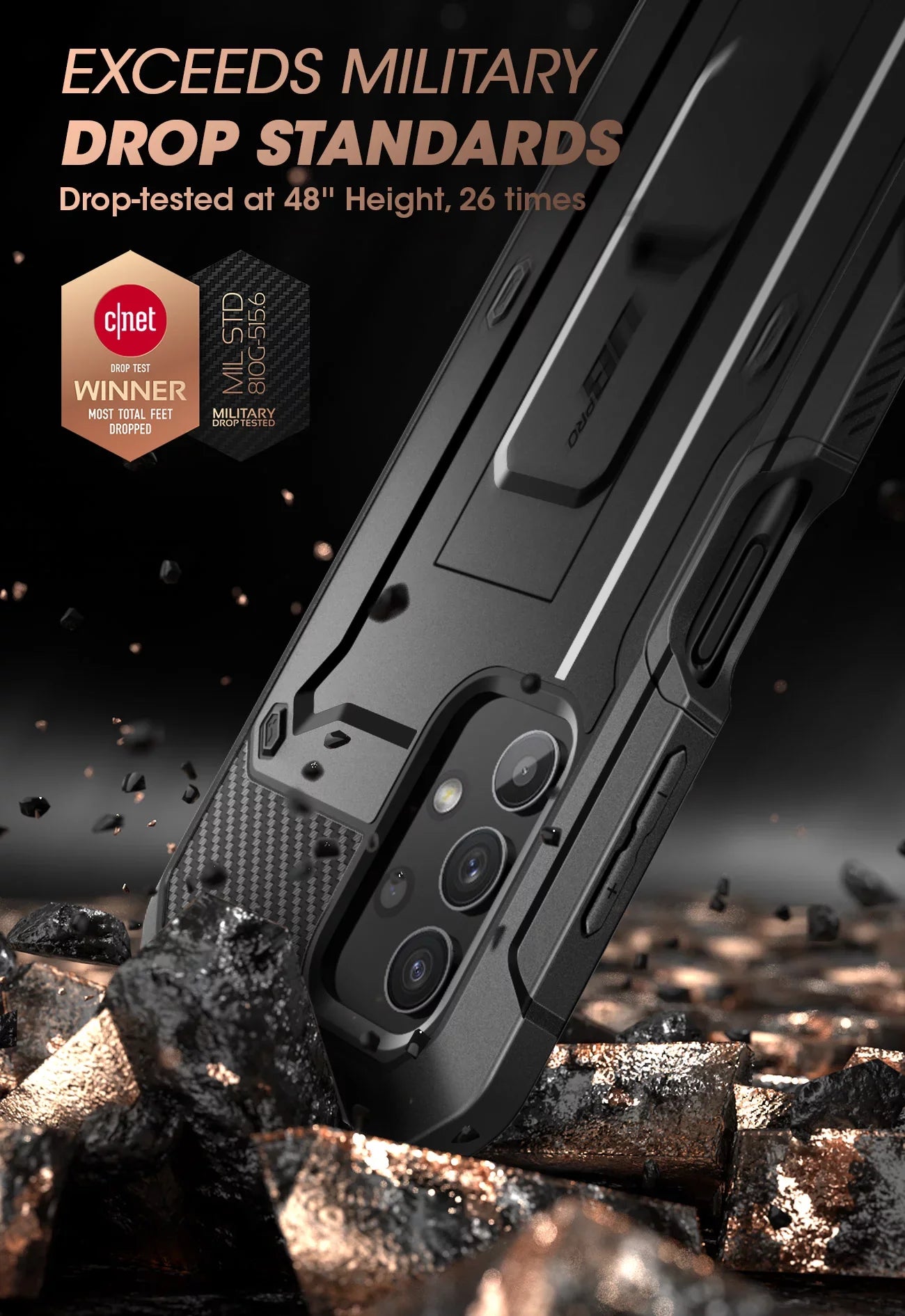 for Designed Case Built-in Version], Unicorn Beetle 4G SUPCASE Samsung Pro Rugged Galaxy Fit Series A32 with Kickstand Screen 5G Full-Body Holster Protector & (Black) Case [Not