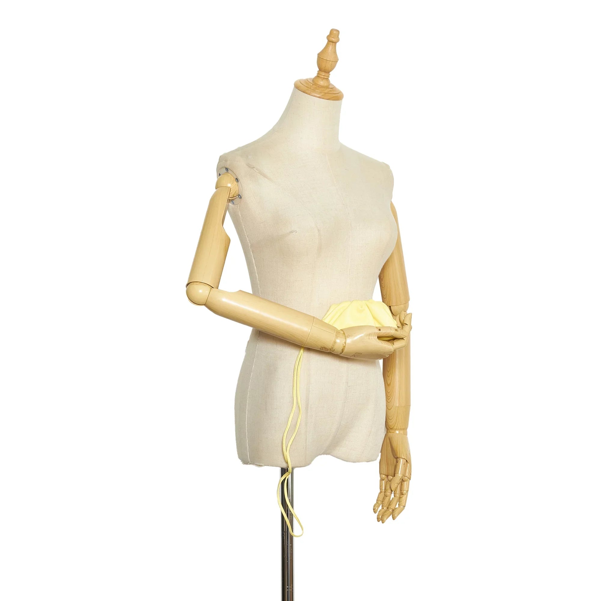 Pre-Owned The Pouch Bottega (Good) Yellow Bag Leather Crossbody Calf Authenticated Unisex Veneta