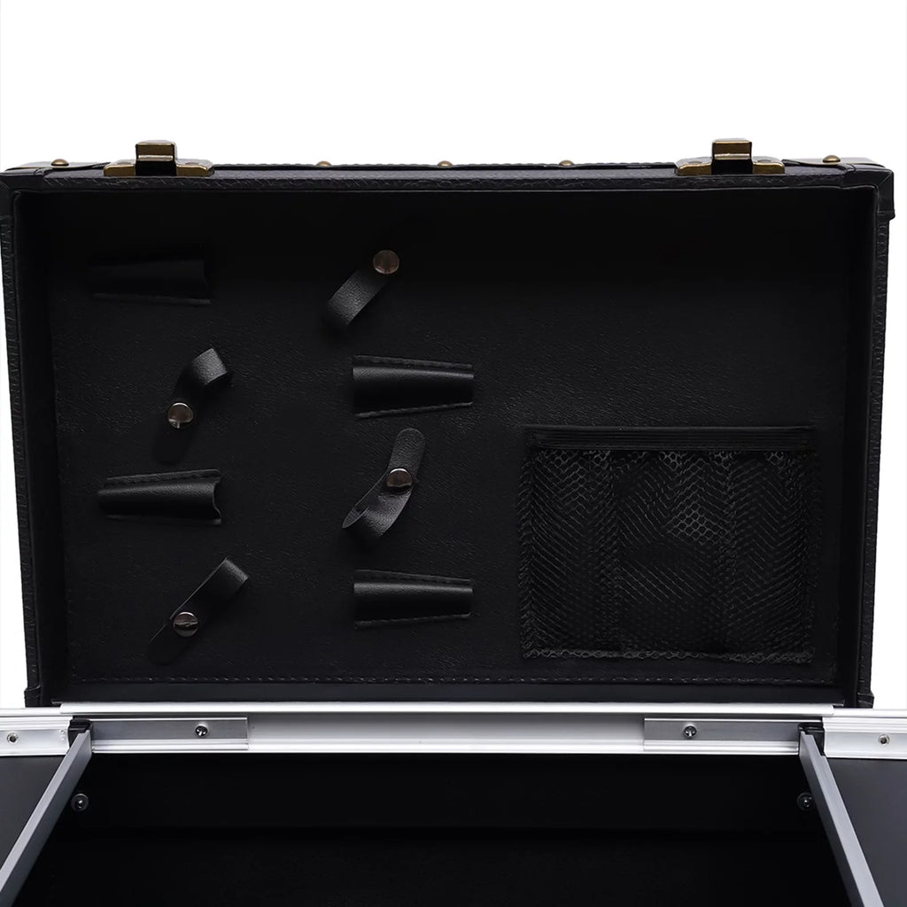 with Miumaeov Organizer Train Box Case, Tool Rolling Makeup Holder Dryer Lockable Stylist Travel Trolley Luggage, Beauty Cosmetic Salon Hair Hairdressing