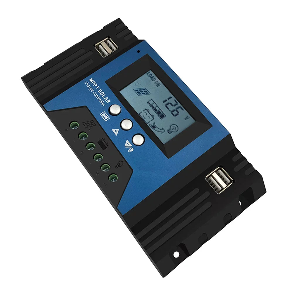Battery Display USB Output 4 Focus 30A Solar Adjustable LCD Charge 12/24V Controller Intelligent Setting Solar Parameter Auto Panel with Controller Timer Vistreck Regulator