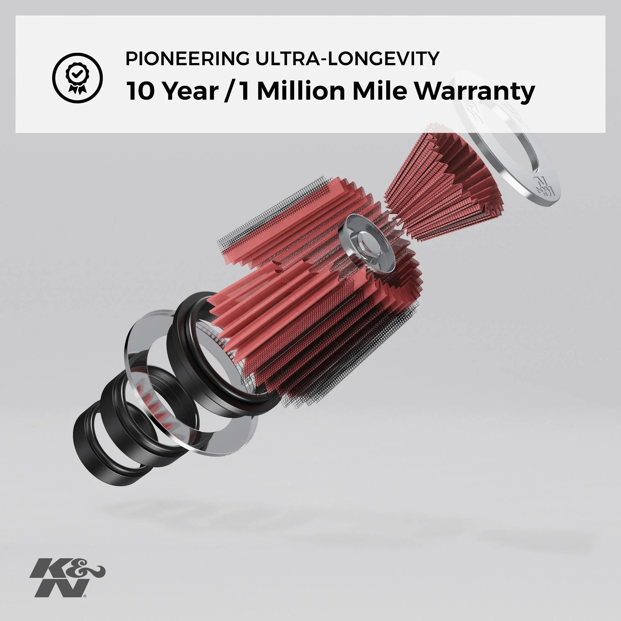 Engine K&N Air High Filter: 7.5 Tapered, Universal In, Flange Filter Round Flange Diameter: Filter: Washable, RU-1041 Length: Premium, 1 Replacement Performance, Clamp-On 6 In, Shape: Height: In,