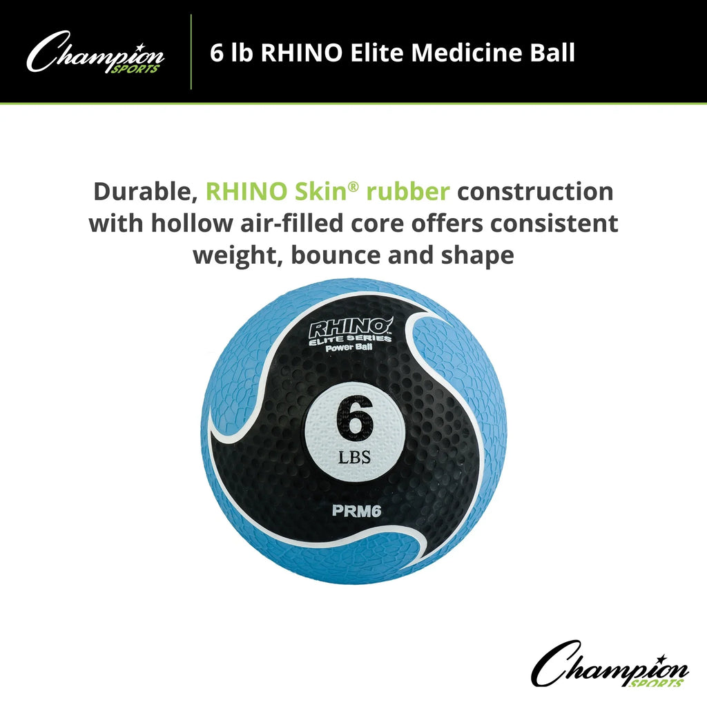 Elite Sports Rhino® Medicine Champion 6lb Ball