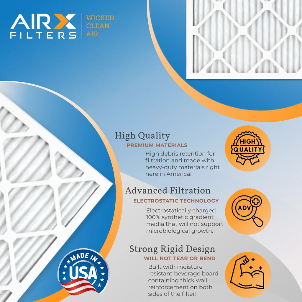 Filter Comparable Pleated to 700 5 Electrostatic AC MPR Filter MERV Premium FILTERS Pack USA 8 Air AIR. by & WICKED AIRX Furnace FPR 16x25x1 Filters 4 16x25x1 HVAC CLEAN Conditioner Air Made