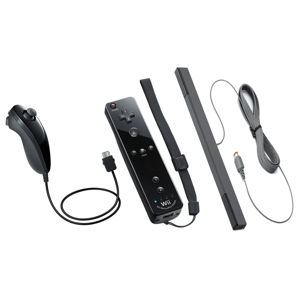 Jacket, Remote Bundle Bar U Plus Nunchuk & Sensor - Wii Nintendo and Black with Wii