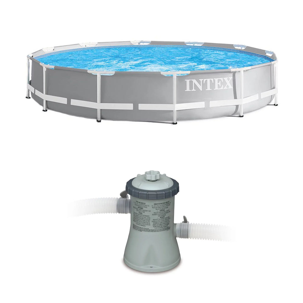 Ft Set Steel Pump Prism 12 Filter In Intex Intex Easy Frame Pool | 30 Pool x