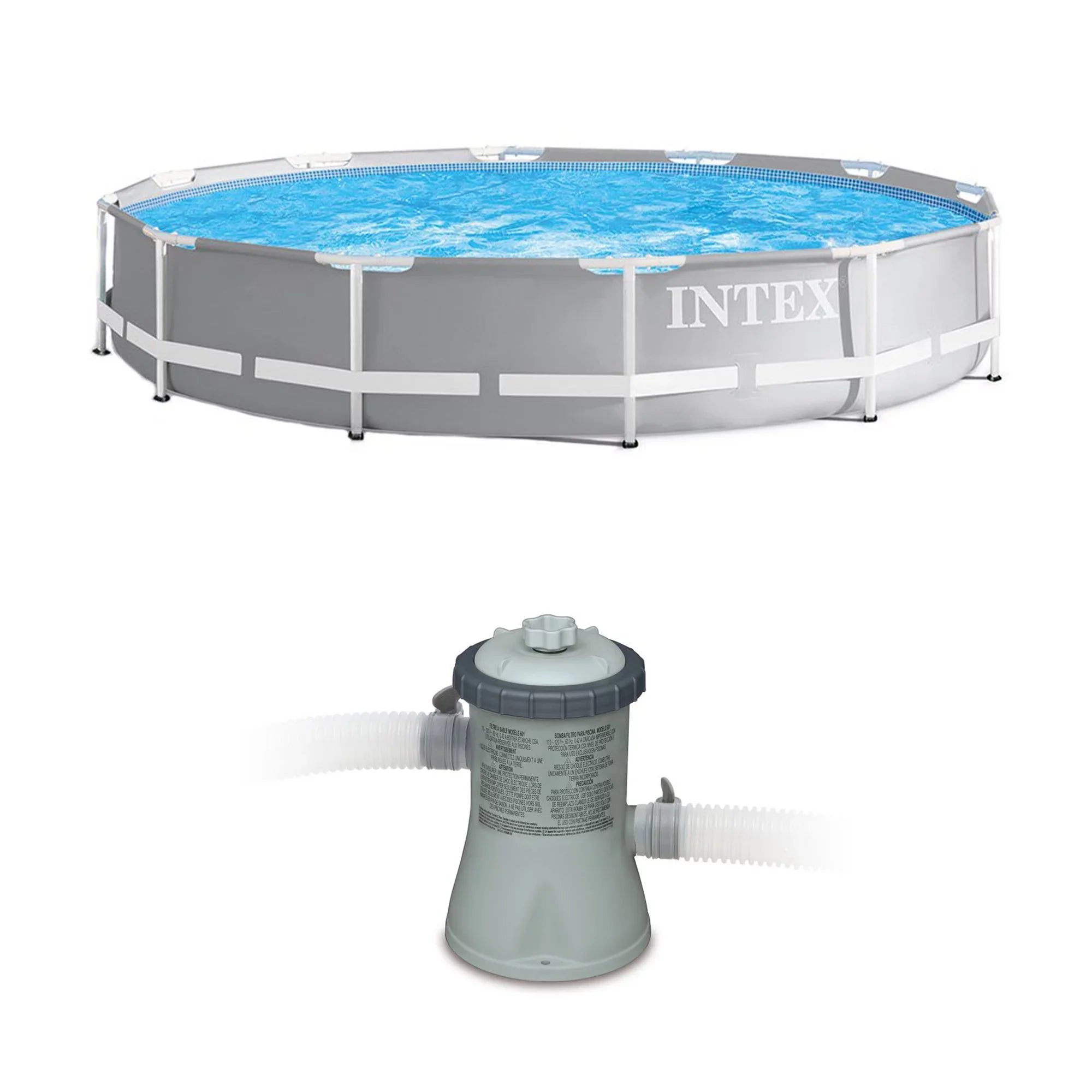 Ft Set Steel Pump Prism 12 Filter In Intex Intex Easy Frame Pool | 30 Pool x