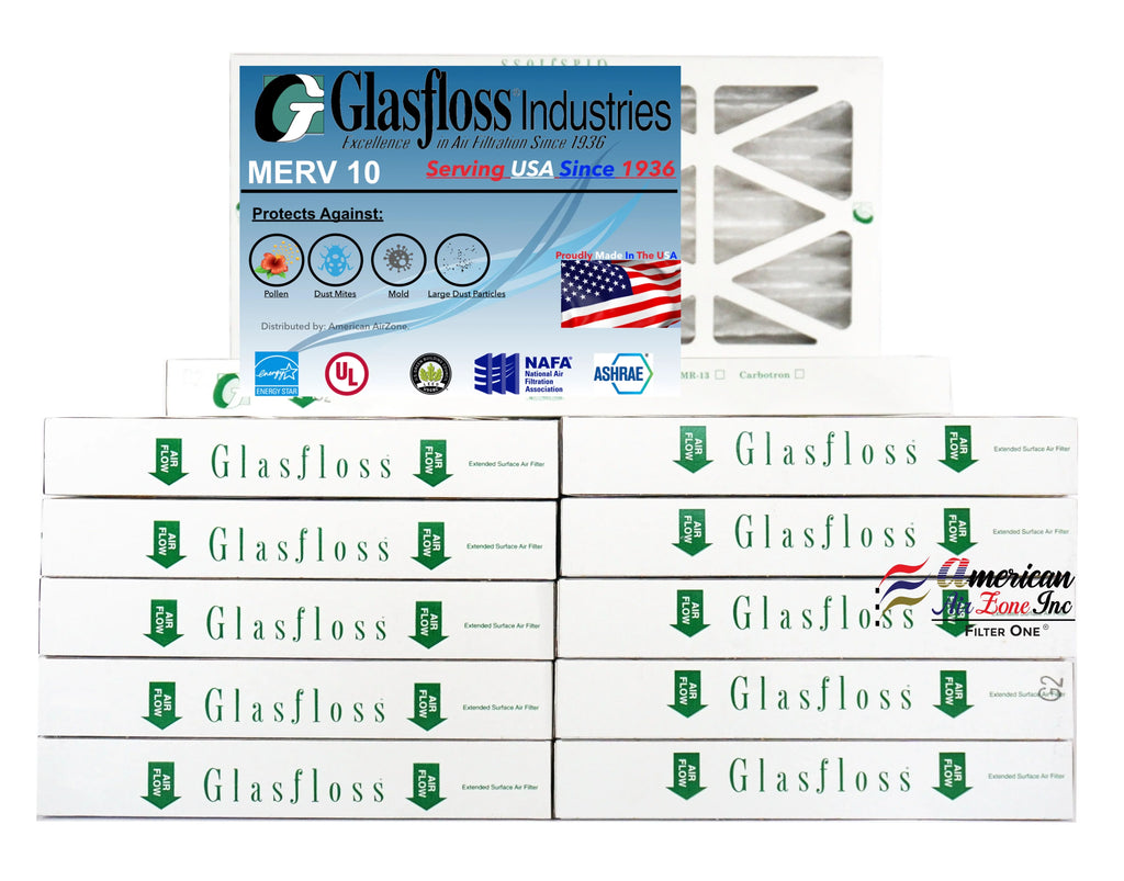 12) Air - or Glasfloss 2" Filter Office The MERV Furnace (Pack HVAC Air Made Filter Home or - - - AC 10 USA. Air - 10x25x2 In - of Filter Pleated