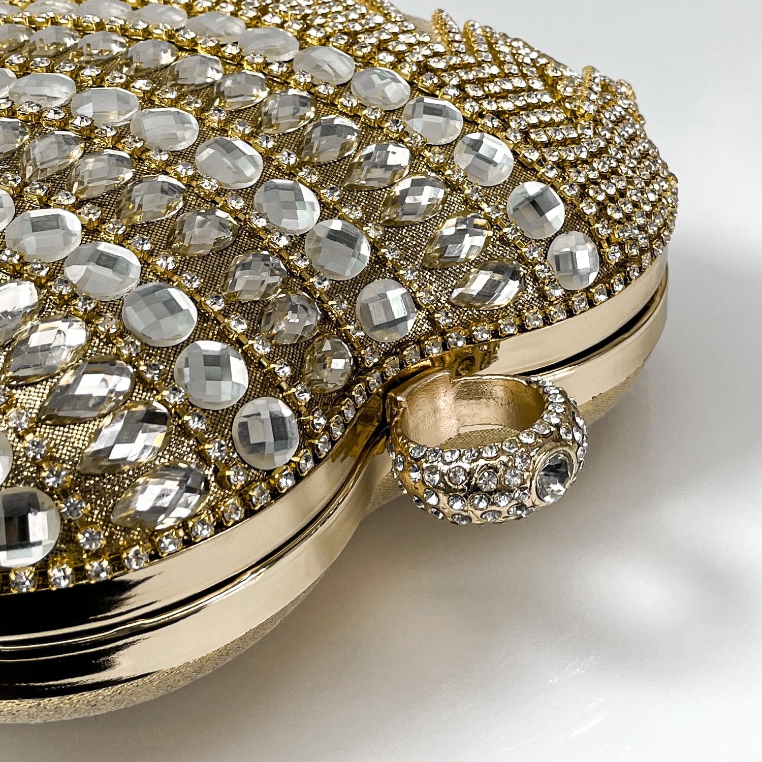 Shape Rhinestones Evening Women Clutch Geiomoo Tassel Handbag for Party Heart Purse Wedding Luxury Bag,
