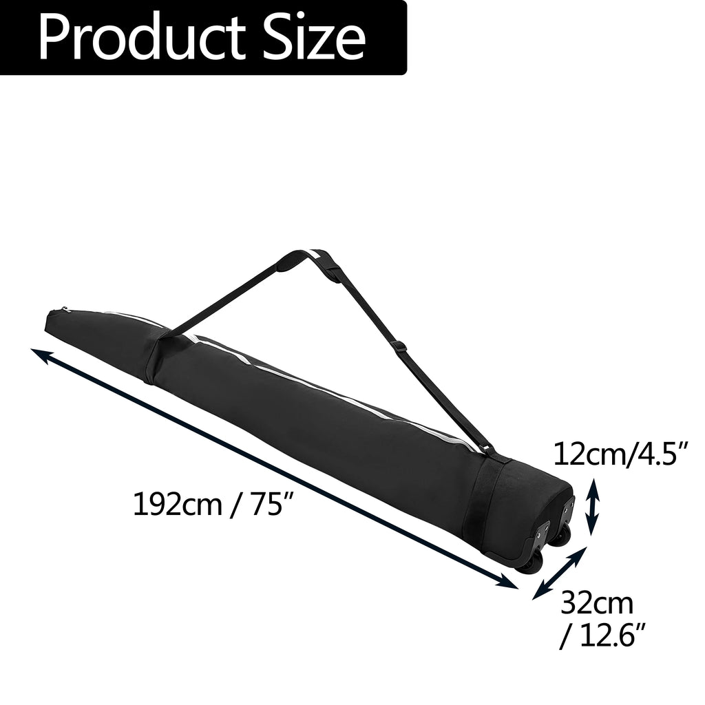 Waterproof Roller ammoon Ski Wheels Bag for Winter with Storage Snowboard Equipment Bag Durable