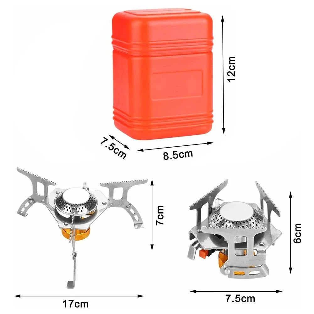 Outdoor, Portable stove Camping Windproof Backpacking Lightweight for Stoves, Silver