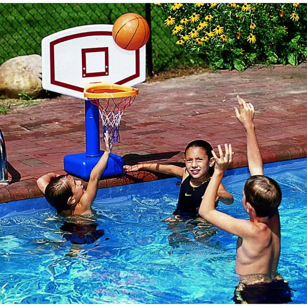 Basketball Sports Jammin and Pool 24" Poolside Game Water Swimming White Blue