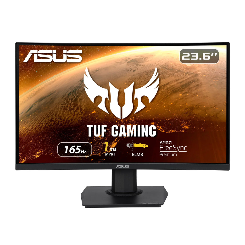 Extreme 1080P Low VESA Gaming Full DisplayPort, Premium, Curved Gaming 23.6" - 165Hz, TUF Boost, Shadow FreeSync Mountable, Monitor, - Adaptive-Sync, Blur, Motion HDMI 1ms, VG24VQE ASUS HD,