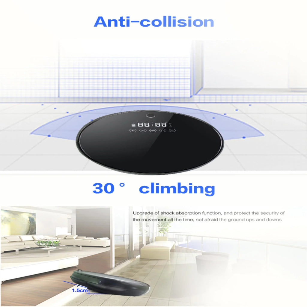 Charging, Noise, Design, Mute, Vacuum Cleaner: Color Black Ultra-Thin Low Robot Cordless Smart Automatic