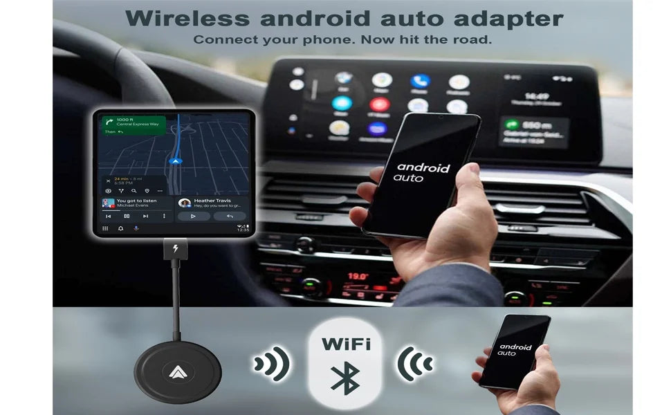 For Converts Cars Adapter Dongle Auto Auto Wireless to Android Wireless Phones