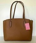 Monet NWT Large WKRU6948 Spade 3-Compartment Brown $399 Tote Kate Leather