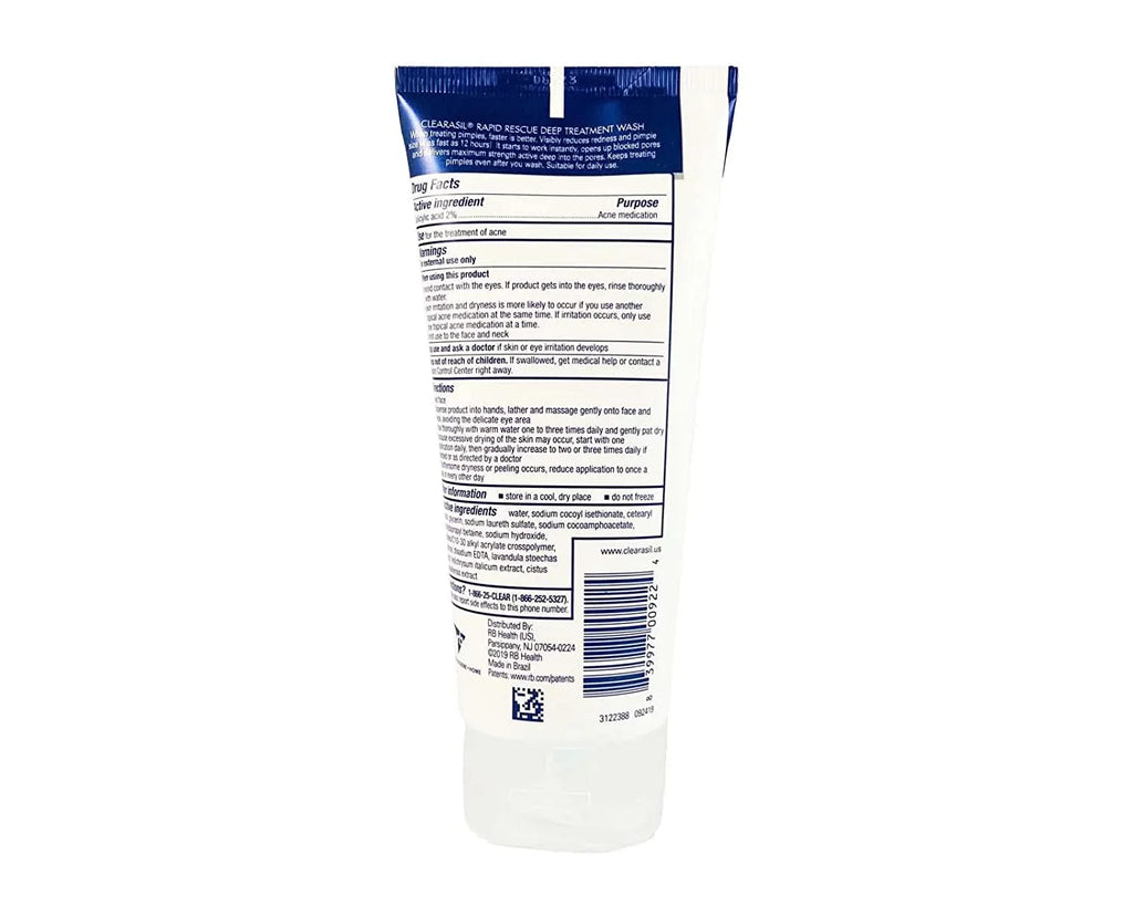 Treatment Each Rescue Deep Rapid 6.78 Clearasil Pack 3 Wash,