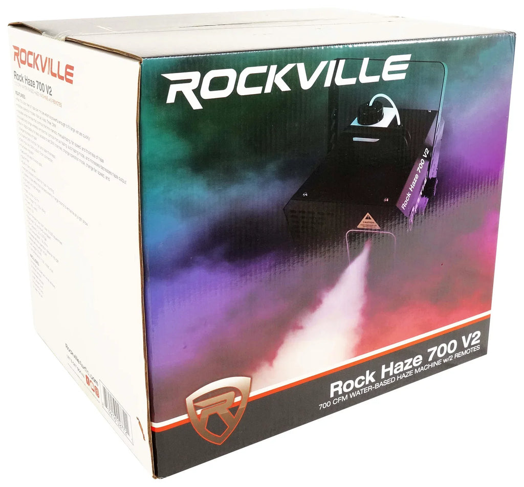 Water ROCKHAZE Haze Hazer Remotes (2) and DMX Machine 700 Based DJ/Club Rockville CFM