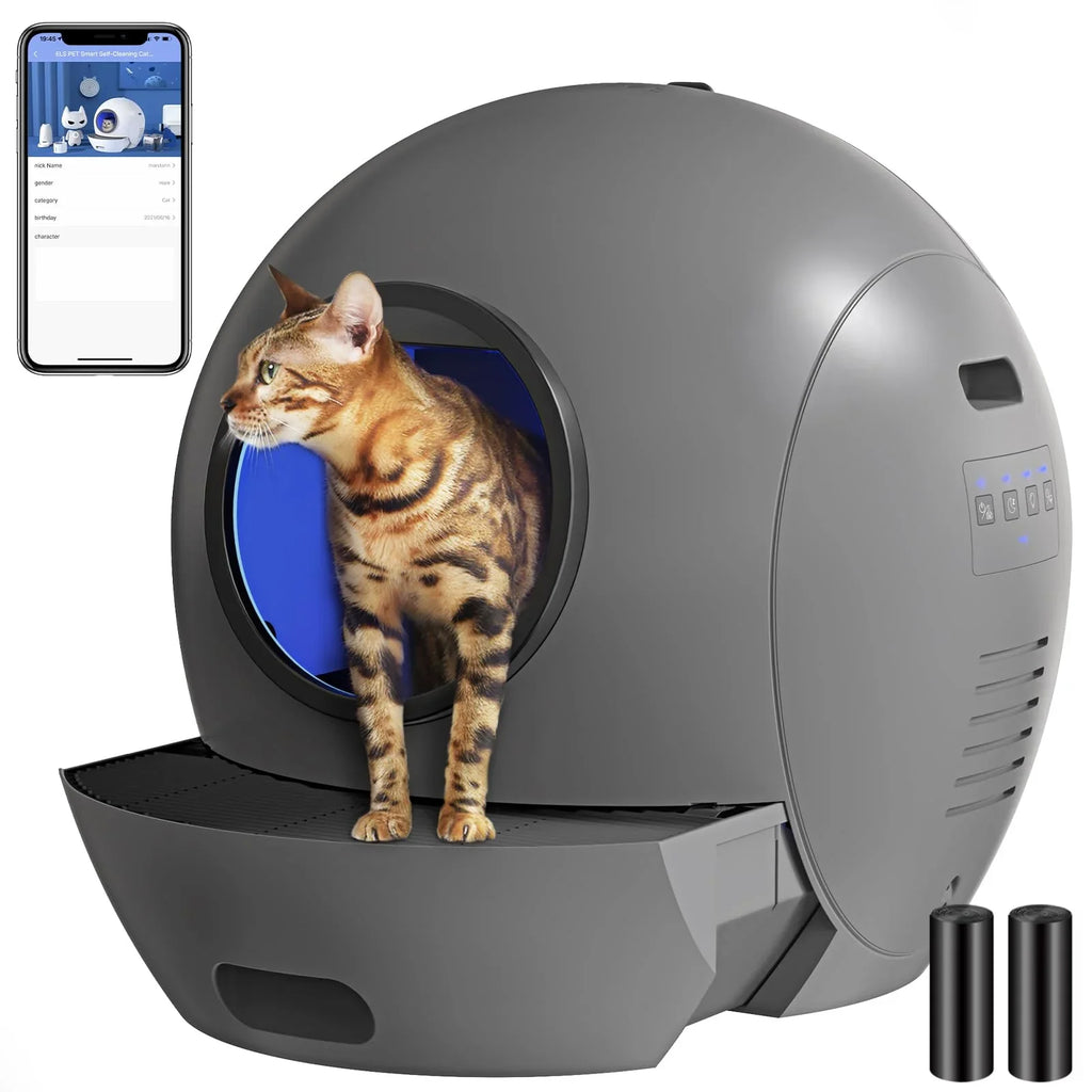for Automatic Litter ELS Box Self Cat Box, Cats Multiple Control Litter Cleaning APP PET Cat Gift