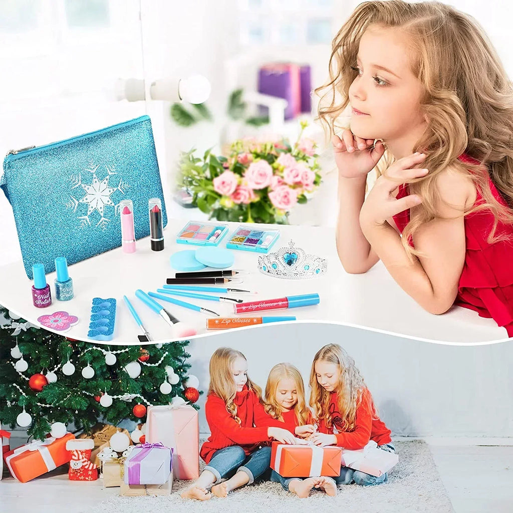 Makeup Kids 4 Cosmetic Old Makeup with Girls, 12 8 Girl Kit Makeup Children 11 Girls Play Case 9 Princess Real Washable for Kids, for 10 Kit 5 Makeup for Set 3 Girl, Birthday 7 for Toys Years 6